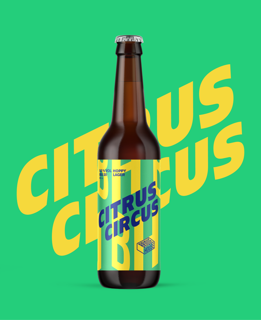 Citrus Circus, bière lager et pils bien houblonnée aux notes d'agrumes. Brassée à Lille